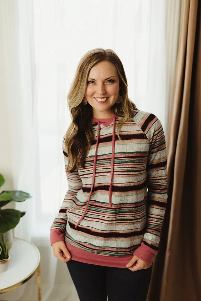 Horizontal Stripe Hoodie