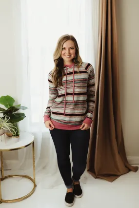 Horizontal Stripe Hoodie