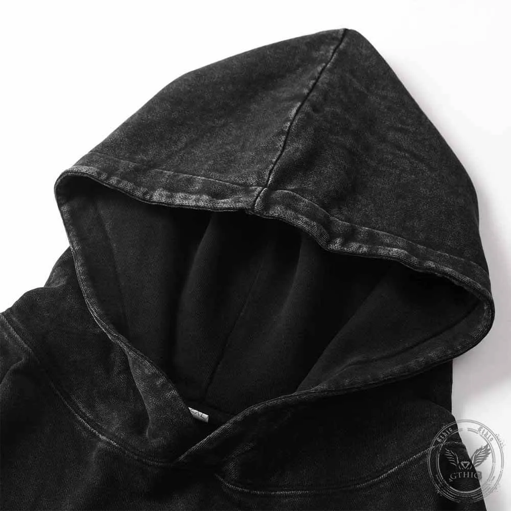 I Match Energy Skull Vintage Washed Hoodie