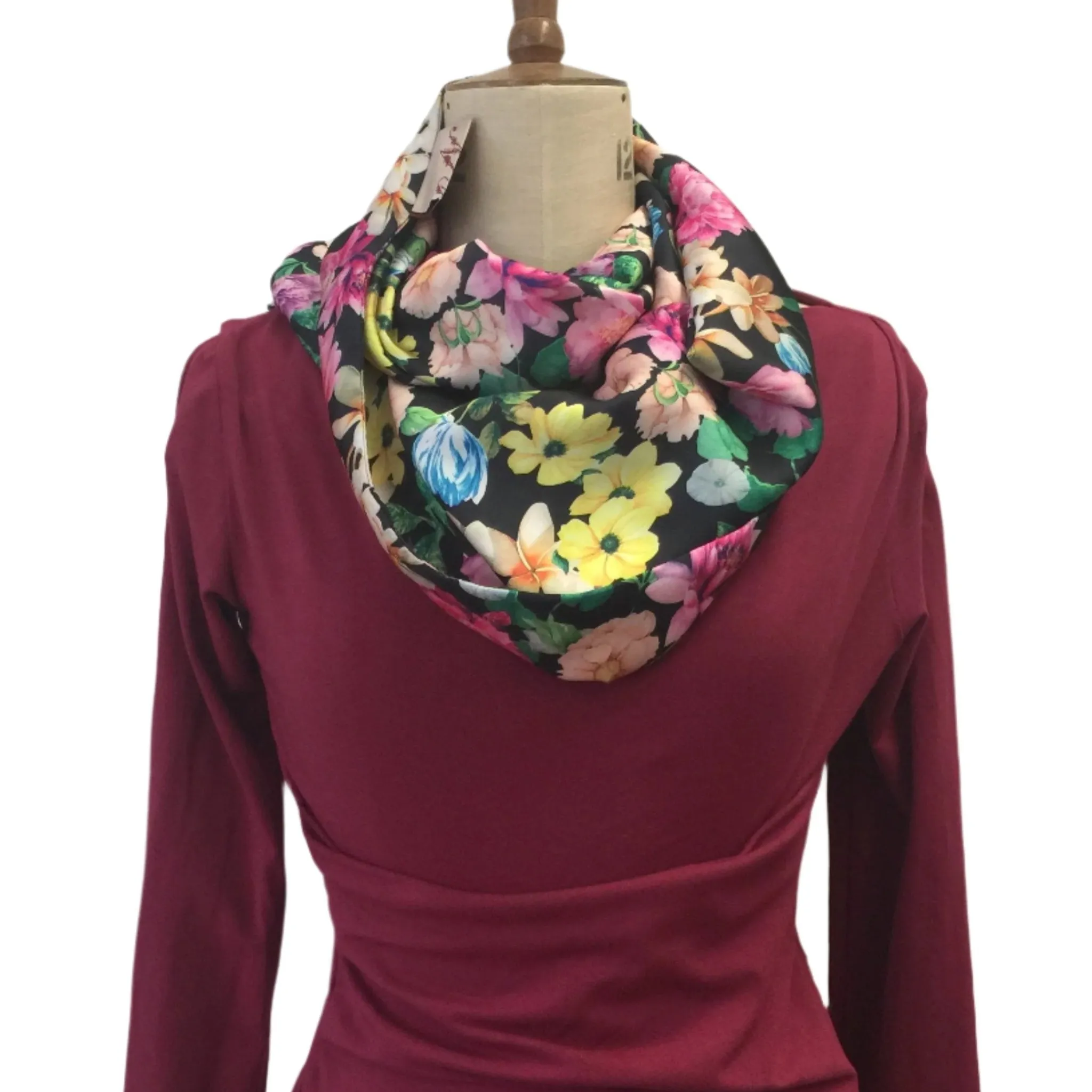 Infinity scarf,Multi Print Flawer Infinity  Scarf