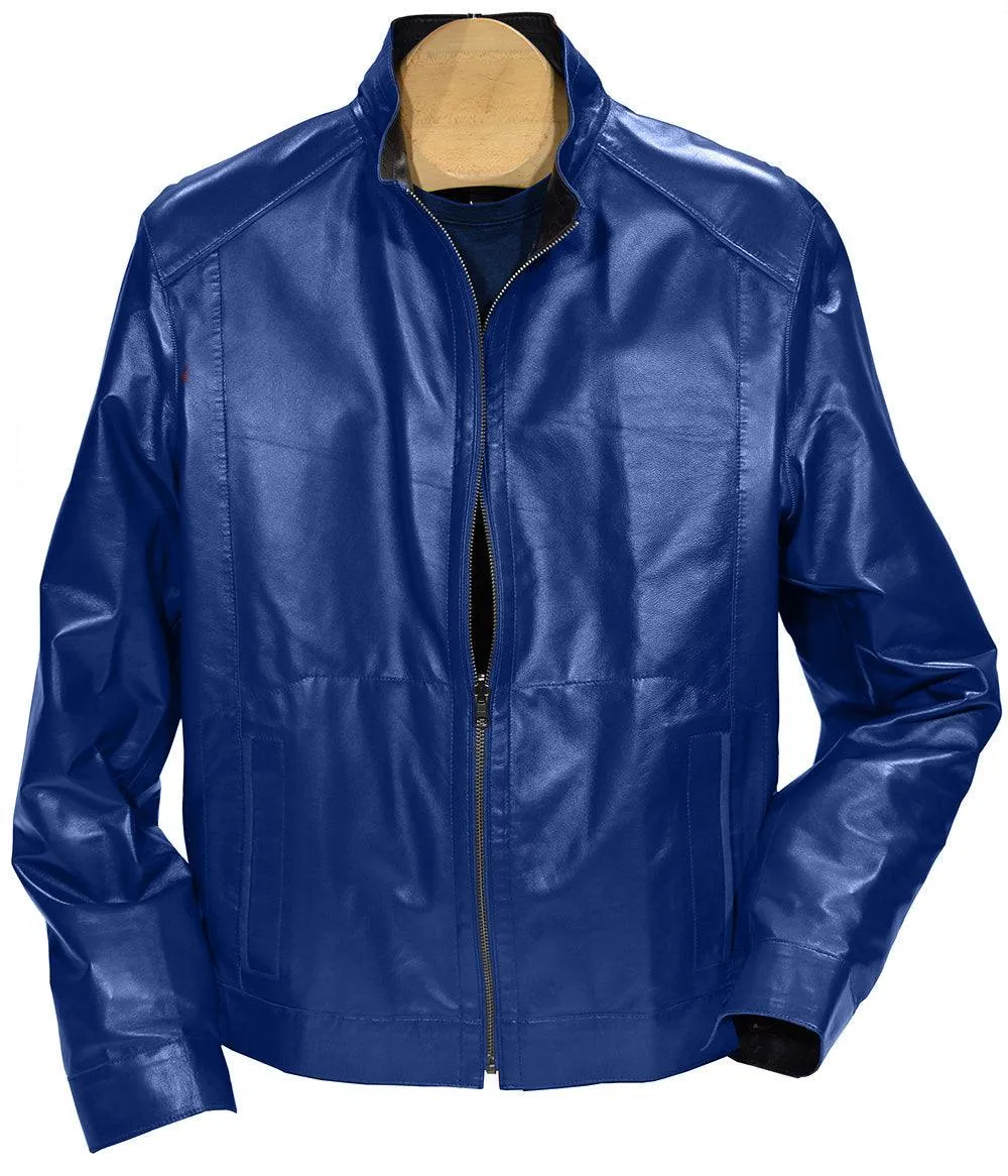 J395 Leather to Microfiber Reversible Jacket