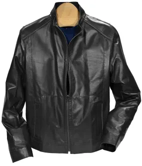 J395 Leather to Microfiber Reversible Jacket