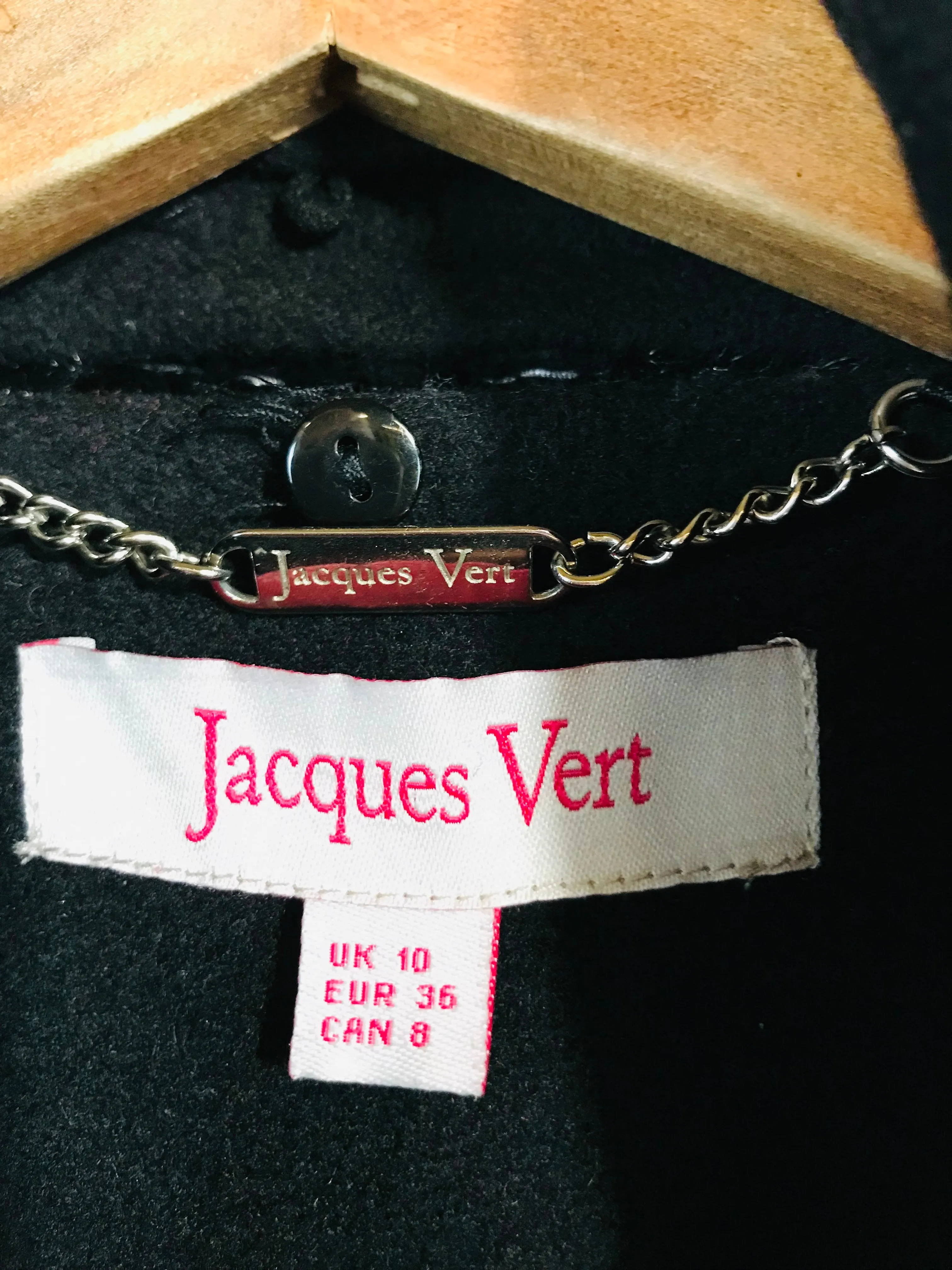 Jacques Vert Women's Wool Overcoat Coat | UK10 | Black