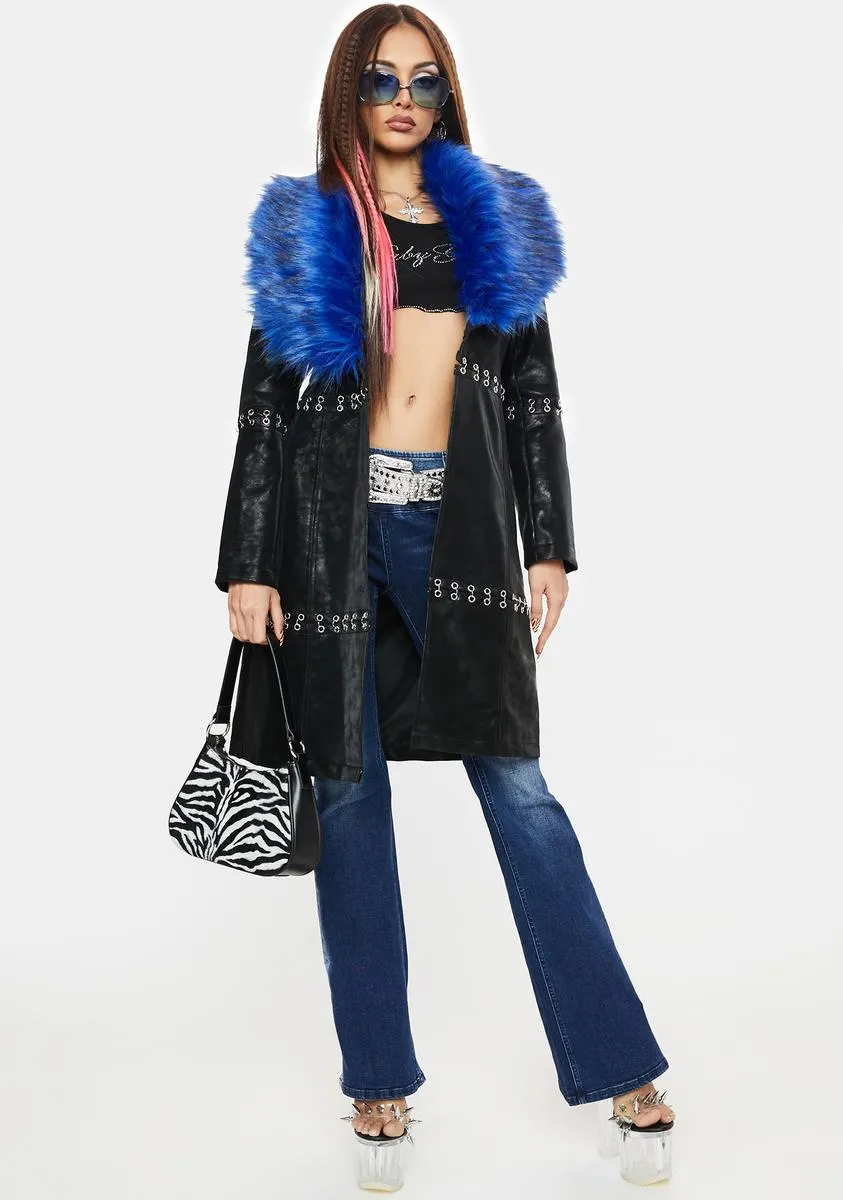 Jewel Of Jersey Faux Fur Jacket