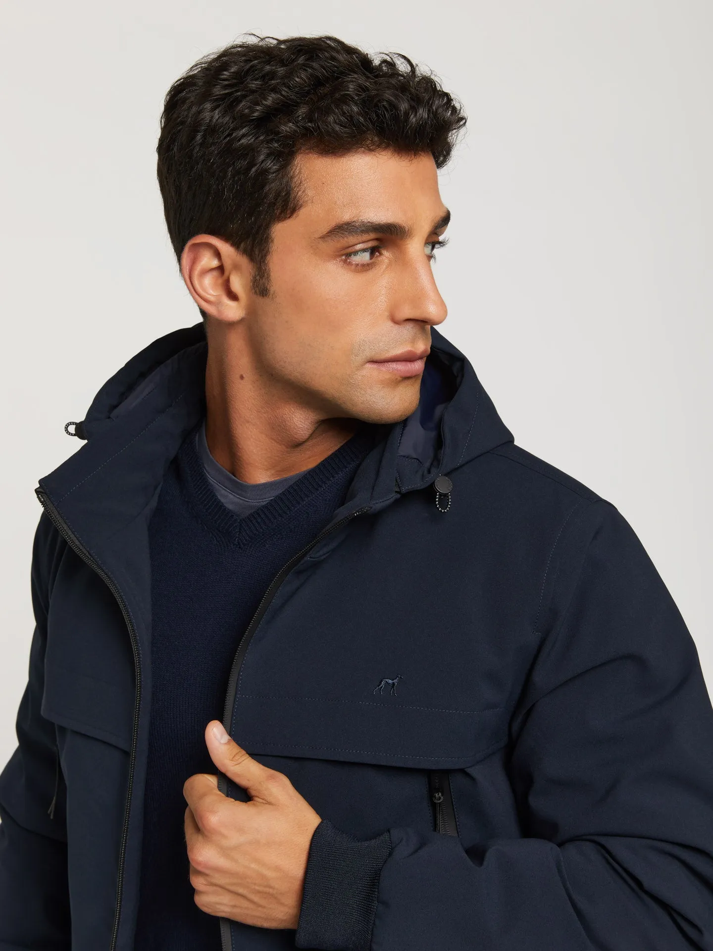 K-easy technical hooded jacket