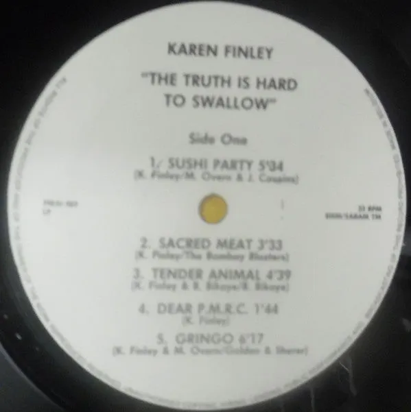 Karen Finley - The Truth Is Hard To Swallow (LP, Album) (NM or M-)