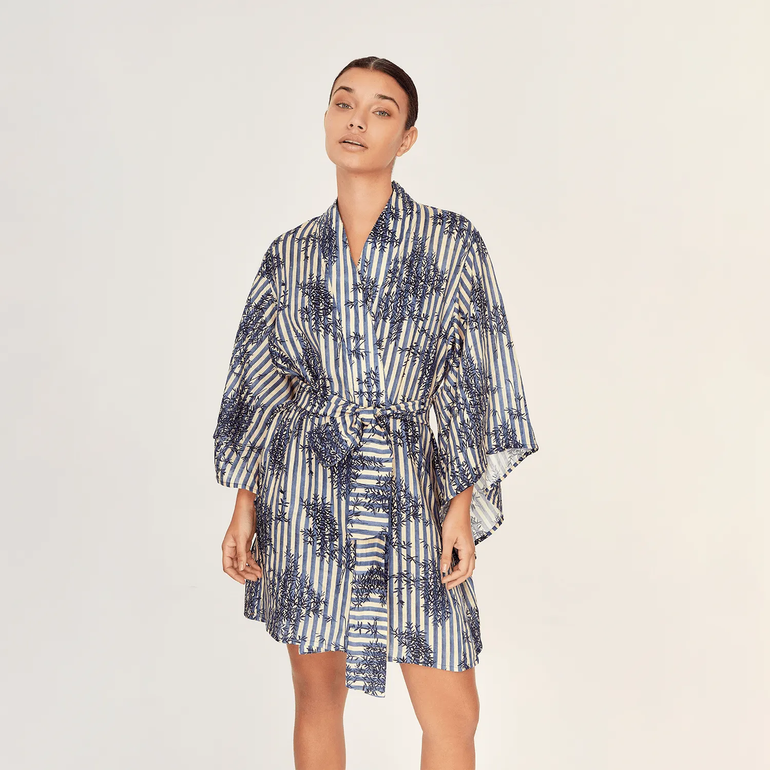 KIMONO 100% LINEN MANDARIN 371A
