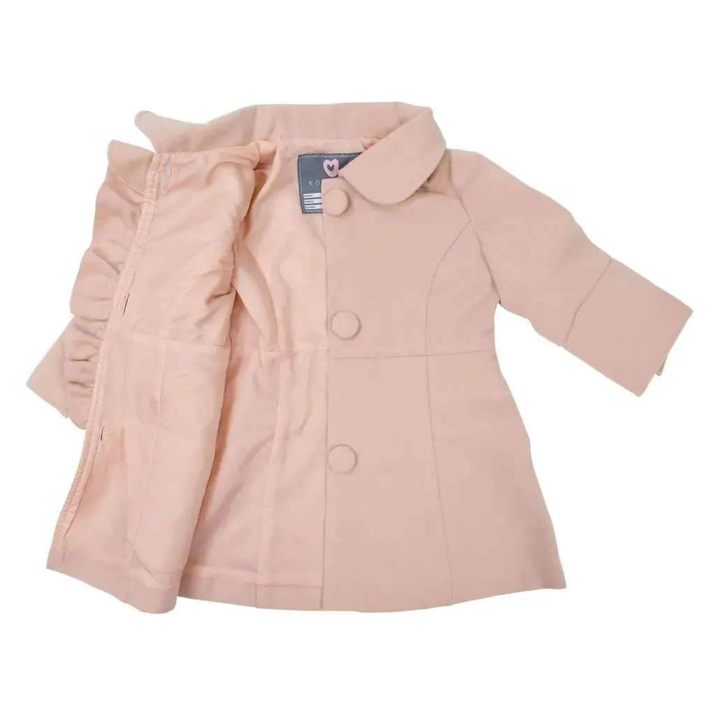Korango - SOC002PP - Pink Frill Overcoat