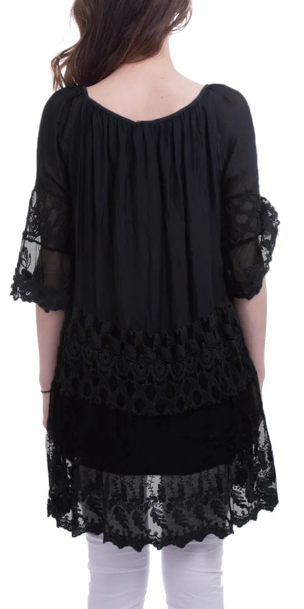 Lacey and Silk Tunic Dress