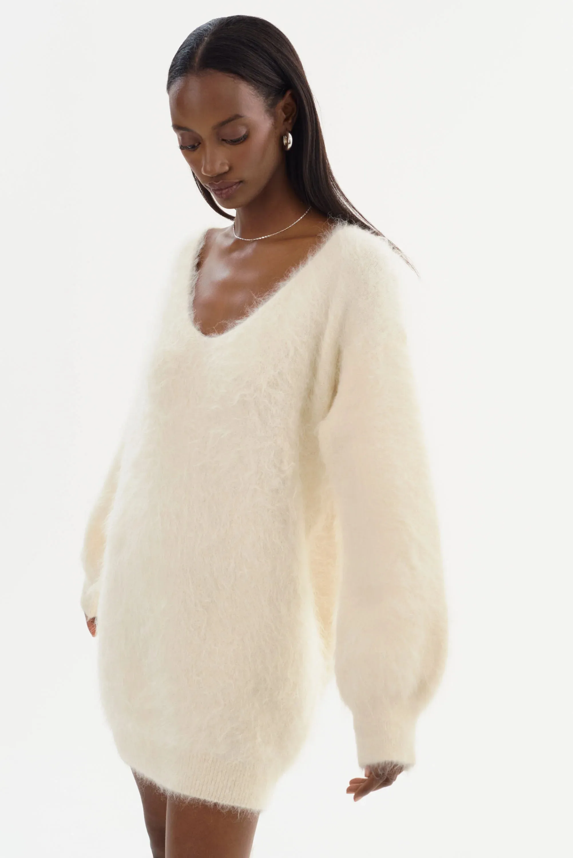 LAMARQUE - Amaris - Wool Mini Dress in Ivory