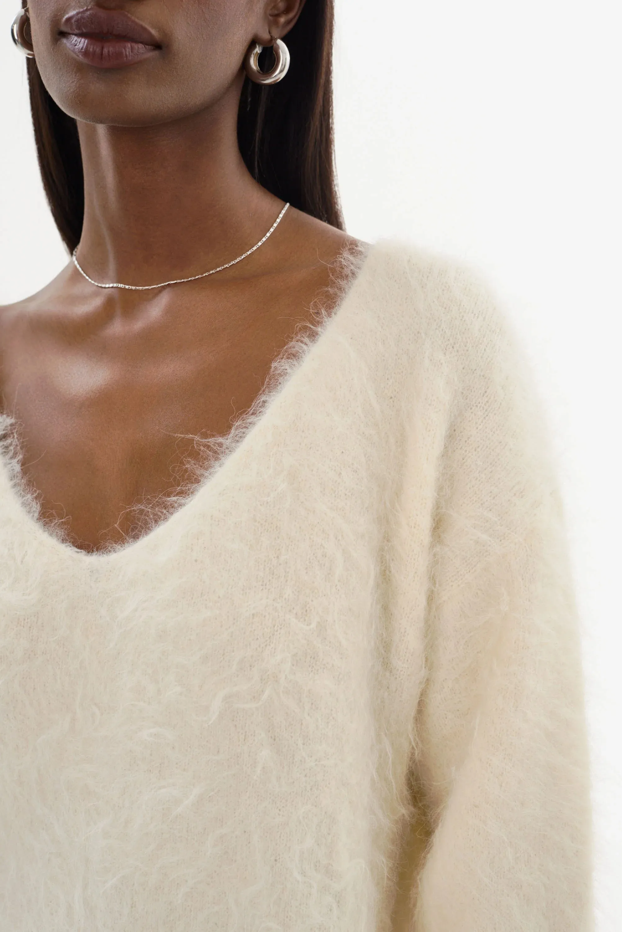 LAMARQUE - Amaris - Wool Mini Dress in Ivory