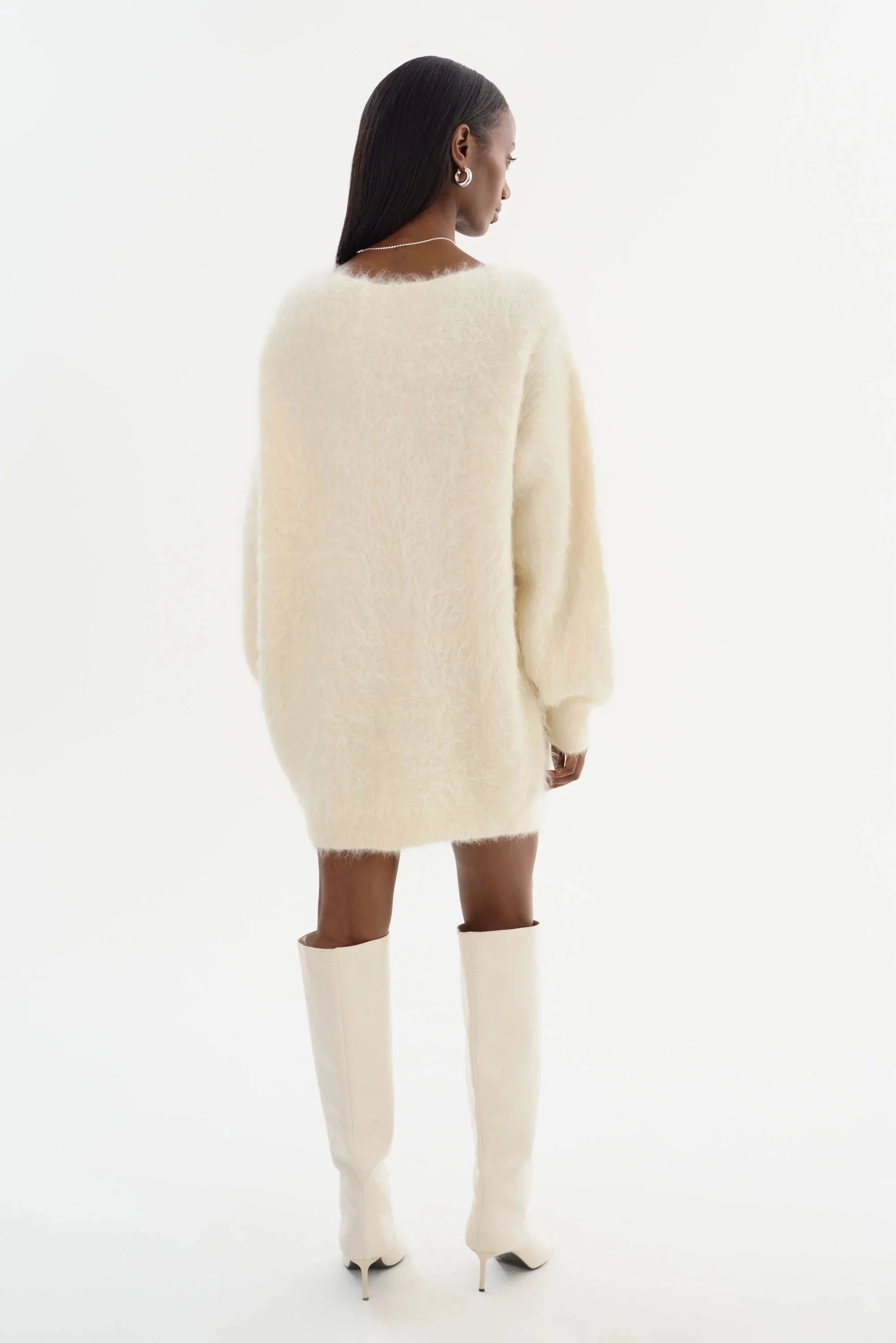 LAMARQUE - Amaris - Wool Mini Dress in Ivory