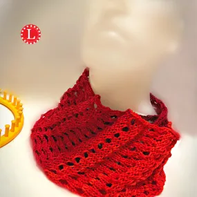 Large Double Eyelet Infinity Scarf Pattern