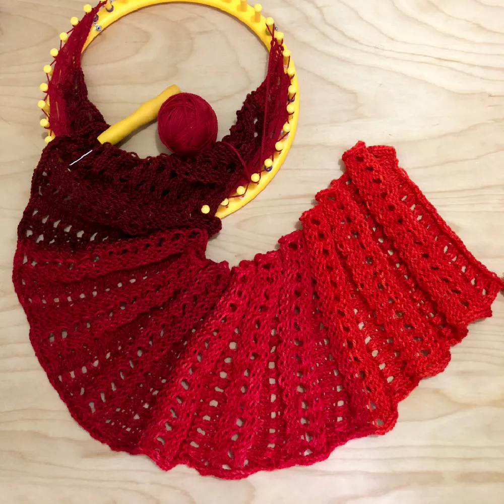 Large Double Eyelet Infinity Scarf Pattern