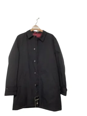 Lauren Ralph Lauren Mens Overcoat Coat 44R Black Water Resistant Solid