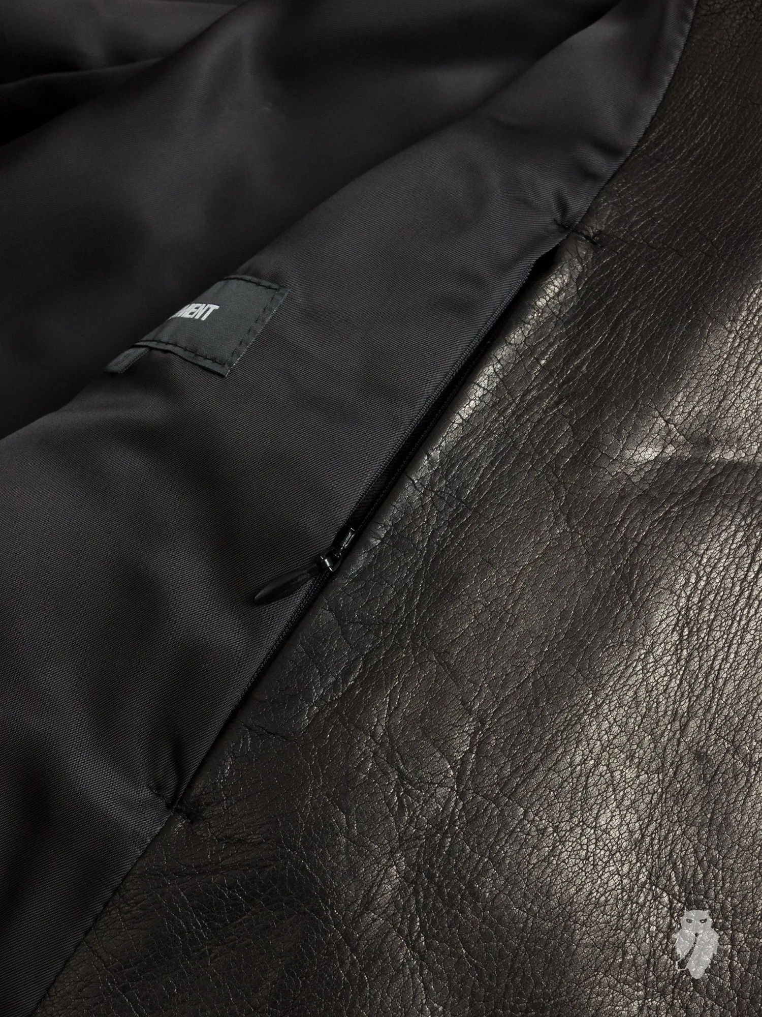Leather Double Rider Jacket in Black