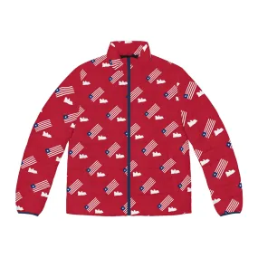 Liberia Flag/Map Men's Puffer Jacket