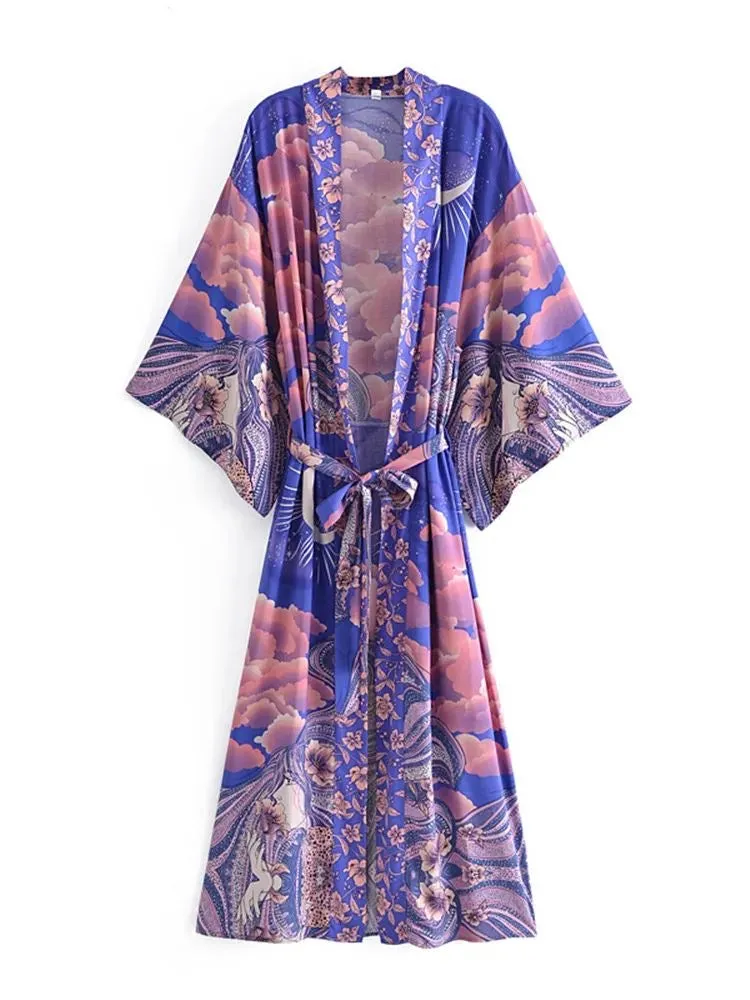 Long Kimono Blue Moon