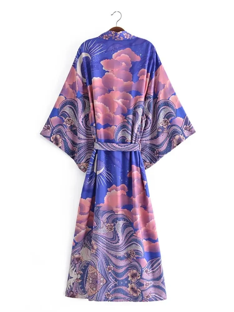 Long Kimono Blue Moon