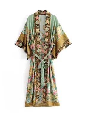 Long Kimono Mistic Peacock