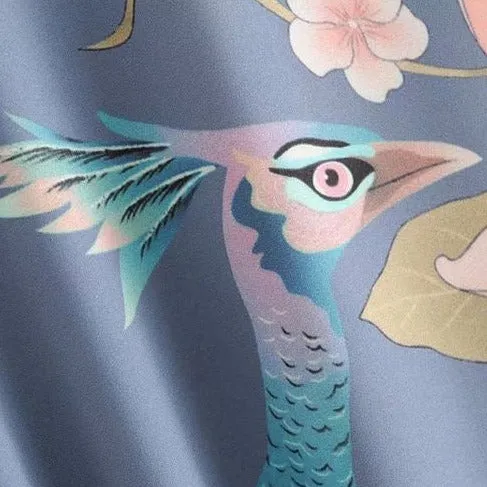 Long Kimono Peacock Blue