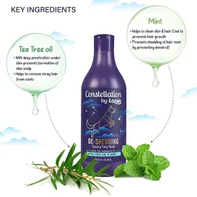 Lozalo Constellation De-Shedding Tea Tree Oil and Mint Shampoo for Dogs