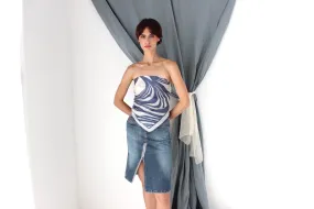 MADE IN ITALY Pure Silk 70s Mediterranean Scarf