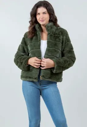 Mallory Faux Fur Jacket | Green