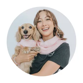 Matching Dog and Owner Pink Knitted Scarf | Cute Infinity Pink Dog Scarf