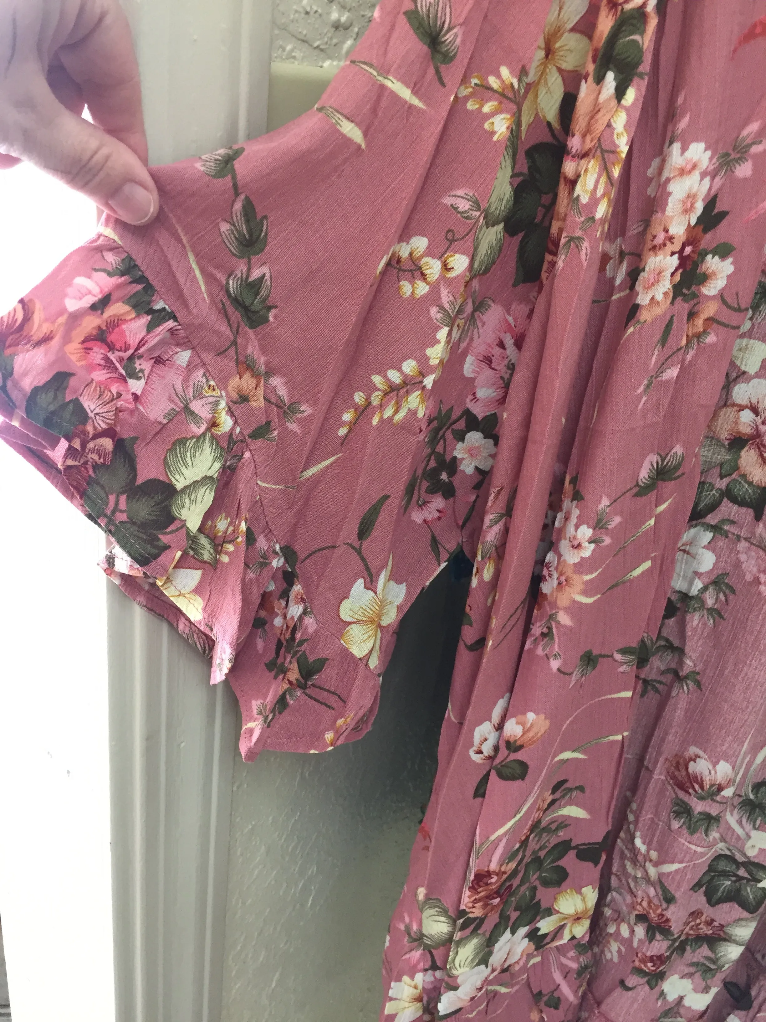 Mauve Mix Floral Print Kimono