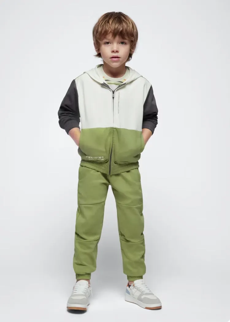 Mayoral Cotton Joggers in Light Green: Size 3 to 9 Years