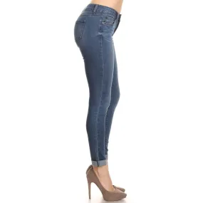 Medium Wash Stretch Skinny Jeans
