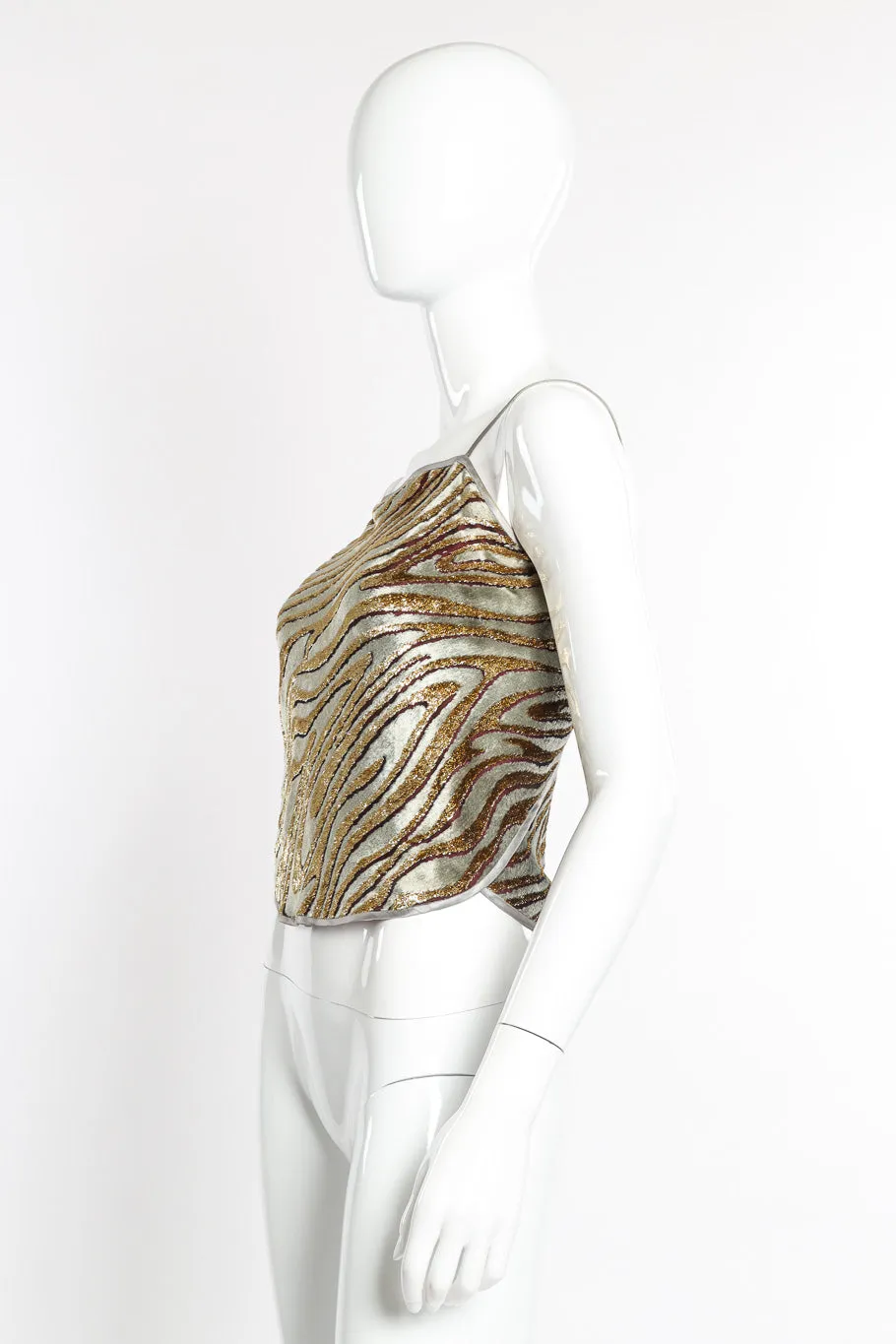 Metallic Burnout Jacket and Tank Set