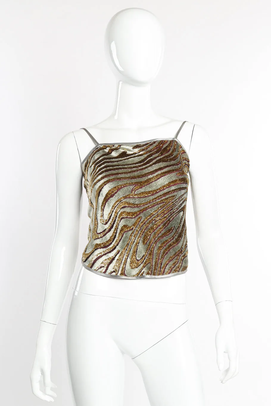 Metallic Burnout Jacket and Tank Set