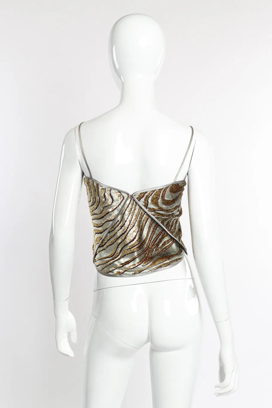Metallic Burnout Jacket and Tank Set