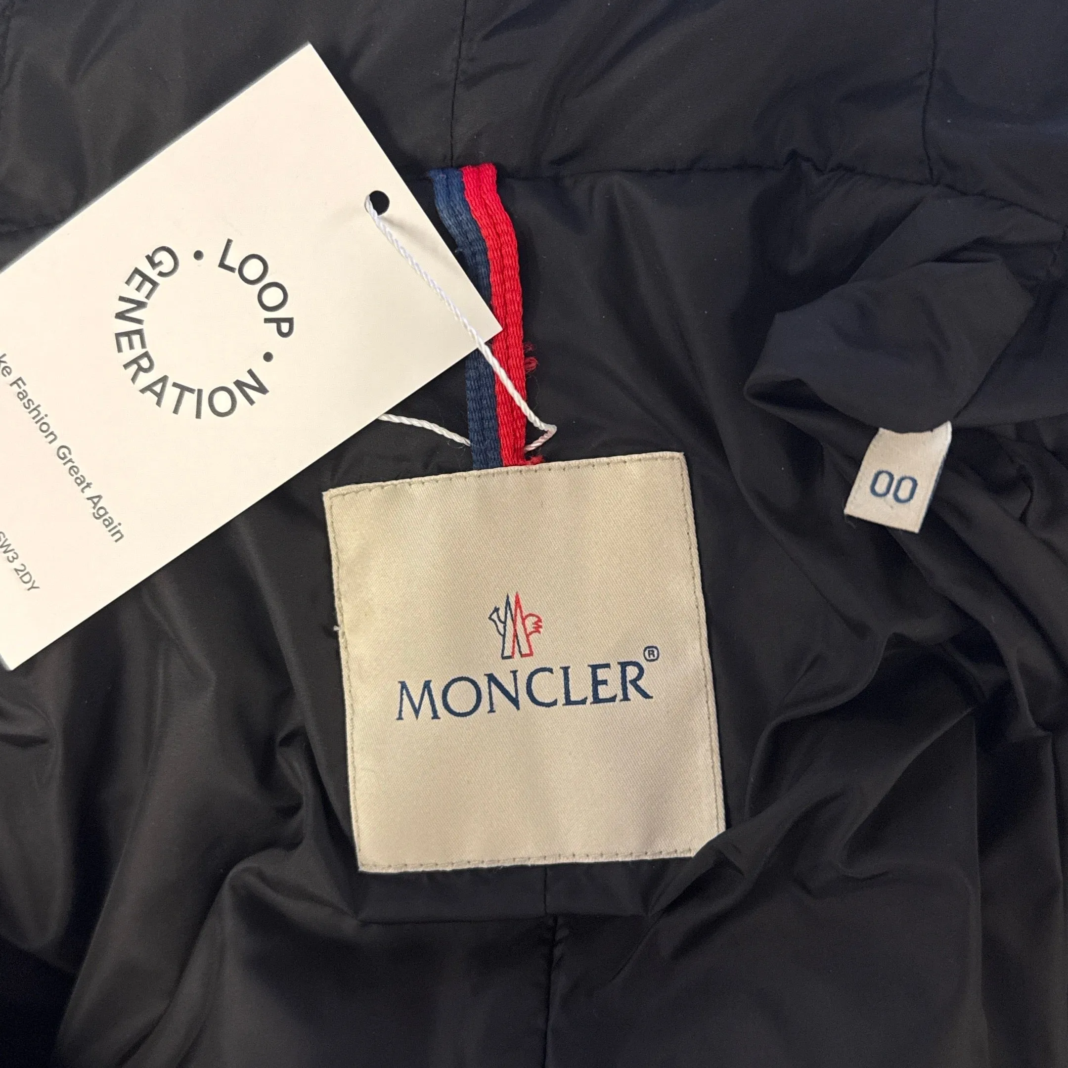 Moncler Women's Black Puffer Parka Coat With Fur Hood