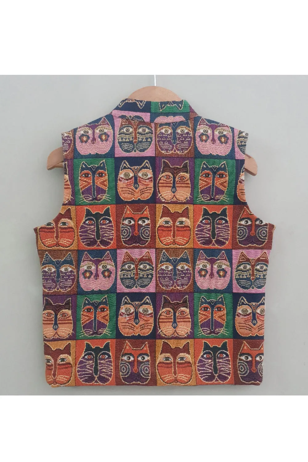 Multicolor Owl Printed Jacquard Jacket