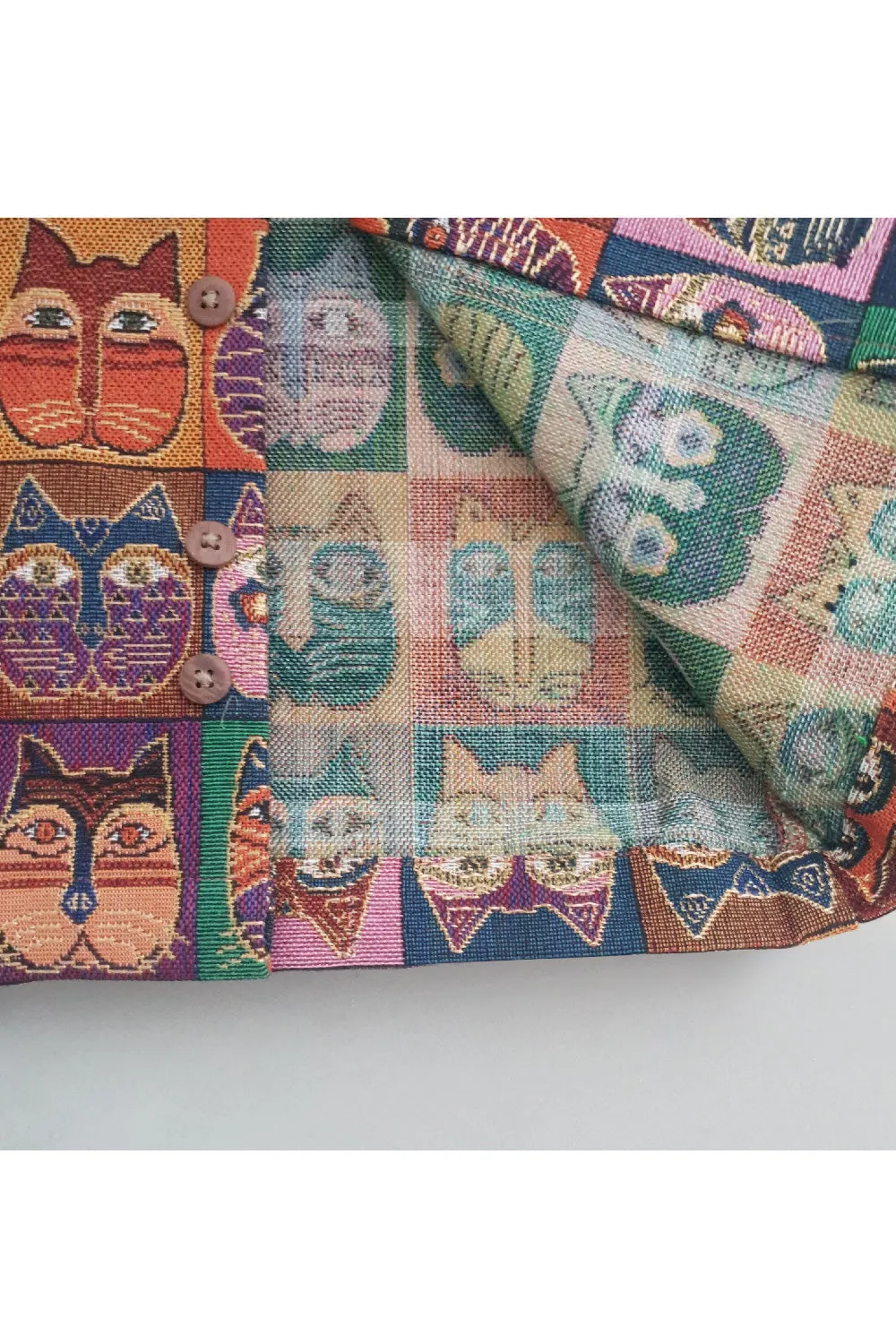 Multicolor Owl Printed Jacquard Jacket