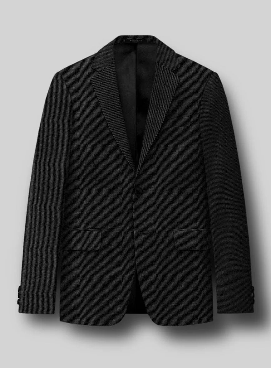 Napolean Cavalry Twill Black Wool Jacket