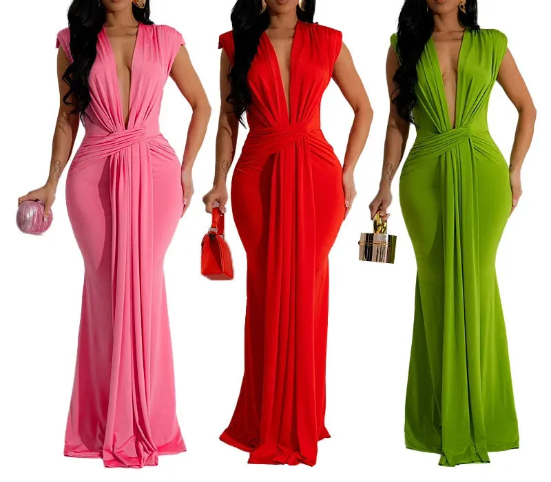 New Summer Deep V Neck Dresses