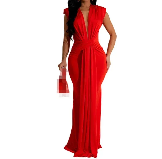 New Summer Deep V Neck Dresses