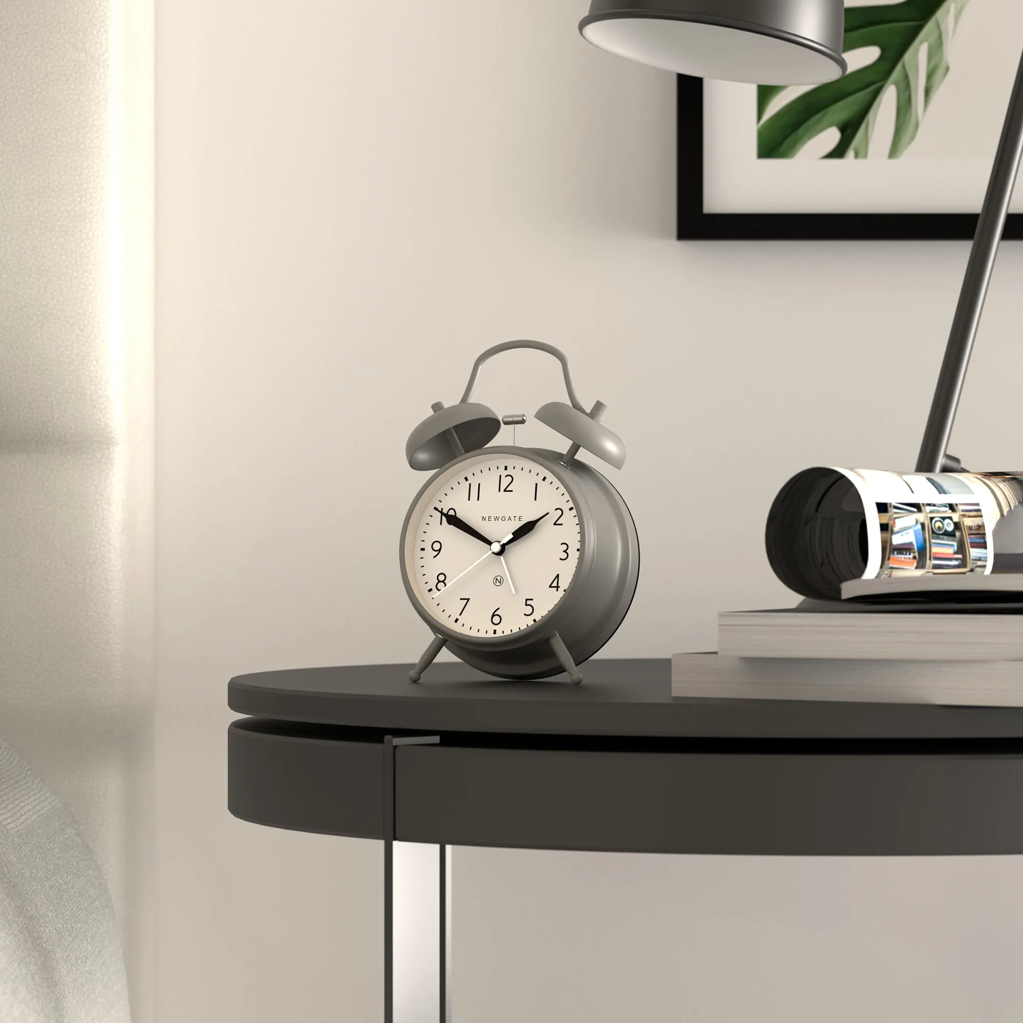 Newgate Covent Garden alarm clock in grey