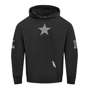 NFL DALLAS COWBOYS REVERSE FRENCH TERRY MEN'S DROP SHOULDER FLC PO H (BLACK)