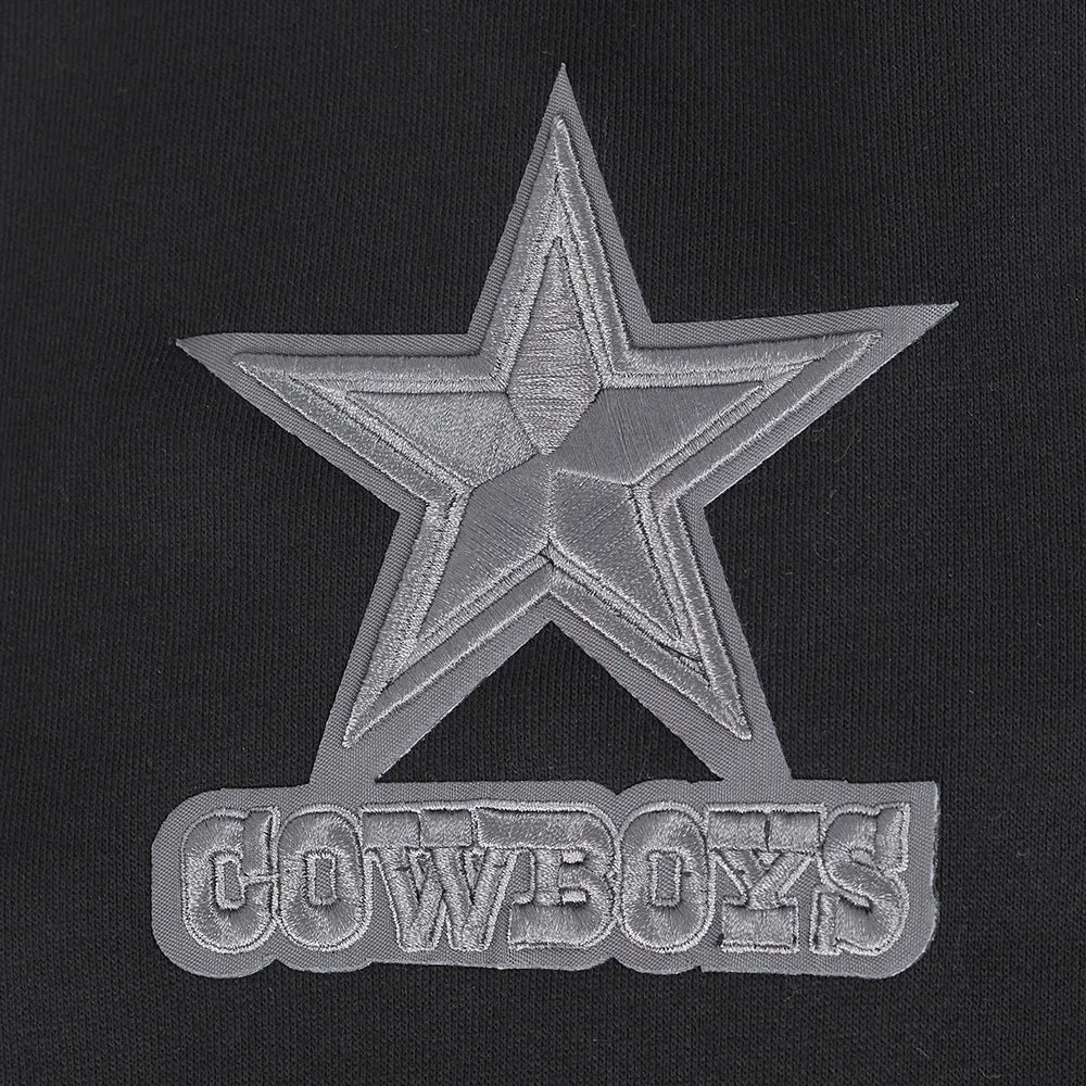 NFL DALLAS COWBOYS REVERSE FRENCH TERRY MEN'S DROP SHOULDER FLC PO H (BLACK)