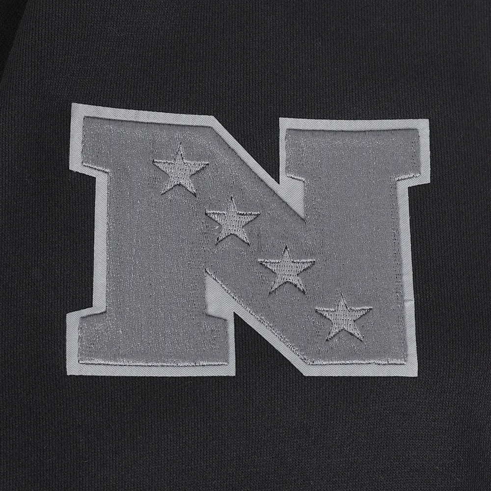 NFL DALLAS COWBOYS REVERSE FRENCH TERRY MEN'S DROP SHOULDER FLC PO H (BLACK)