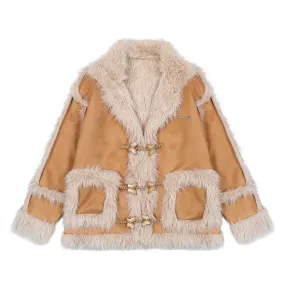 【NOW TREND】 Fur Collar Pocket Coat