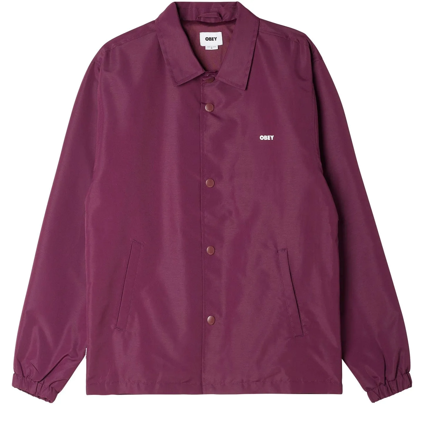 OBEY ICON COACH JACKET - BEETROOT
