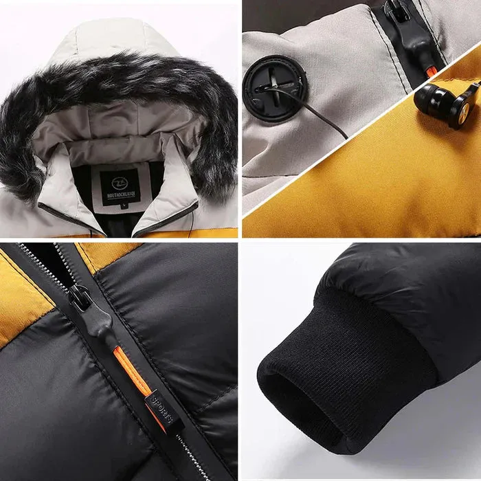 Peak Parka | Warmer Herren-Wintermantel mit Fellkragen