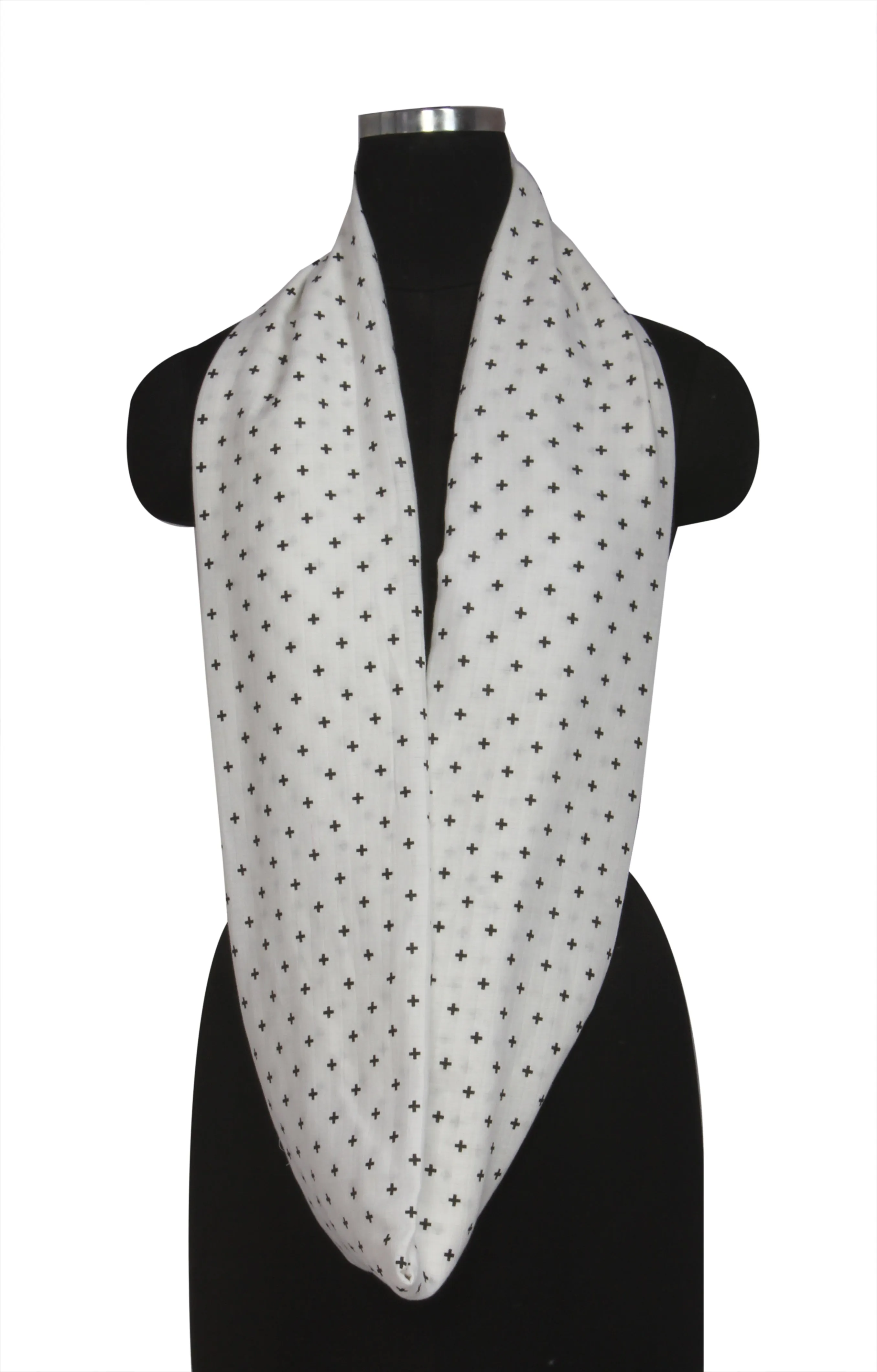 Plus Black Muslin Nursing Scarf