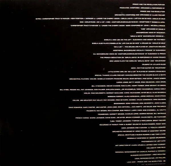 Prince And The Revolution - Parade (LP, Album, Spe) (VG)